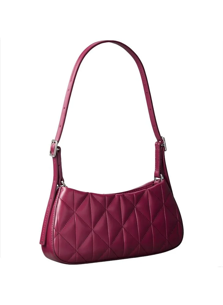 CALVIN KLEIN Quilted Emblem Logo Small Shoulder Bag